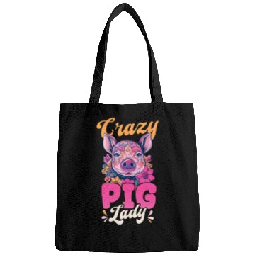 Discover Pig Farmer Crazy Pig Lady Bags