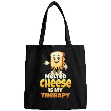 Discover Melted Cheese Is My Therapy Bags