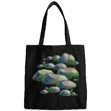 Discover Serene Stones: A Watercolor Landscape Bags