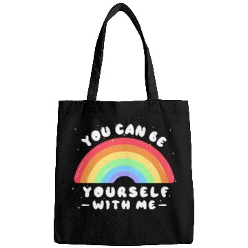 Discover You Can Be Yourself With Me - LGBTQ Ally - Pride Bags