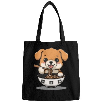 Discover Cute Dog Eating Ramen Noodles Bags