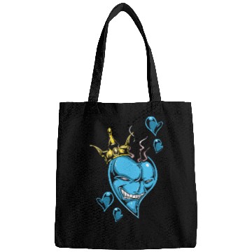 Discover Modern Heart King Crown Card Inspired Artwork Bags