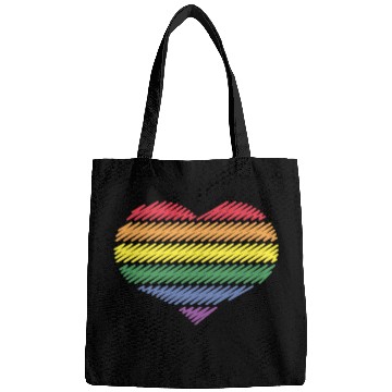 Discover Rainbow Heart (Love / Scribble / 6s / PNG) Bags