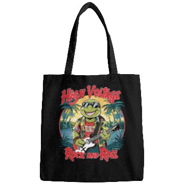 Discover Funny Turtle with Guitar Rock and Roll Bags