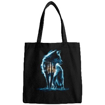 Discover Majestic Wolf Through The Mysterious Forest Bags