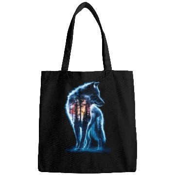 Discover Majestic Wolf Through The Mysterious Forest Bags