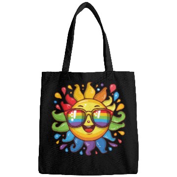 Discover Rainbow Sun Queer LGBTQ Pride Month Fun Summer Bags