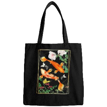 Discover Japanese Koi Carp Nishikigoi Fish Cherry Blosso Bags