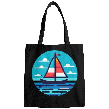 Discover Sailboat on the ocean Bags
