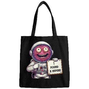 Discover I found Human , Alien sticker Bags