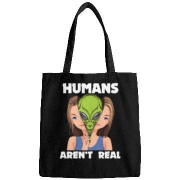 Discover "Humans Aren't Real", Funny Comic Space Alien Bags