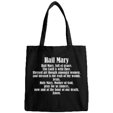 Discover Hail May Prayer Christian Catholic Faith Believer Bags