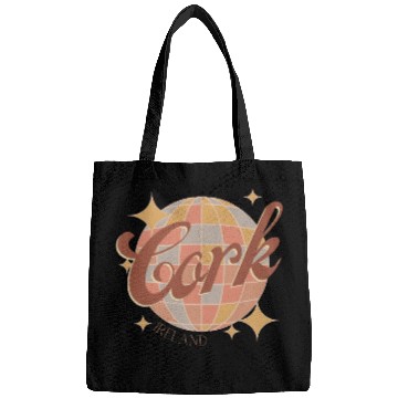 Discover Cork City Ireland Retro Vintage Disco ball design Bags