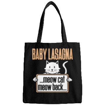Discover Baby Lasagna meow cat meow back Bags