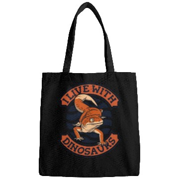 Discover I Live With Dinosaurs Gekkota Crested Lizard Bags