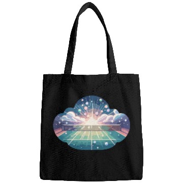 Discover Tennis Court Sunrise Bags