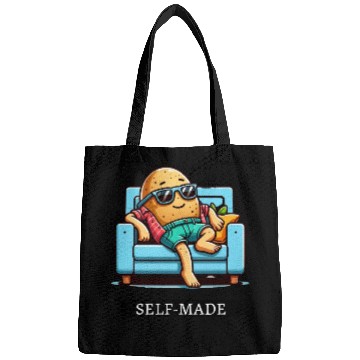 Discover Funny Self-Made Couch Potato Lazy Tired People Bags