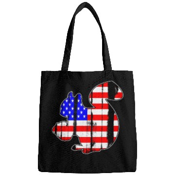 Discover USA American Flag Squirrel Chipmunks Animal Lover Bags