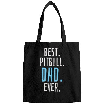 Discover Unique Best Pitbull Dad Ever Design for Dog Lovers Bags
