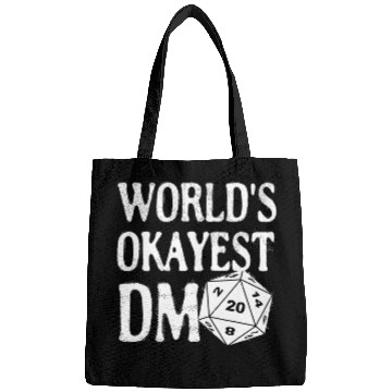 Discover World's Okayest DM D20 Dice Dungeon Dragons Gaming Bags