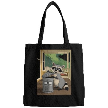 Discover Racoon Trash Panda Metal Trash Can No Vacancy Bags