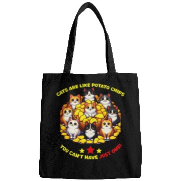 Discover cats are like potato chips Cat Lover Bags