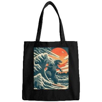 Discover Japanese Monster Kaiju Funny Art Bags