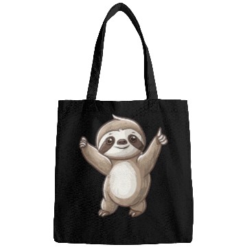 Discover Charming Smiling Sloth Embracing Life Bags