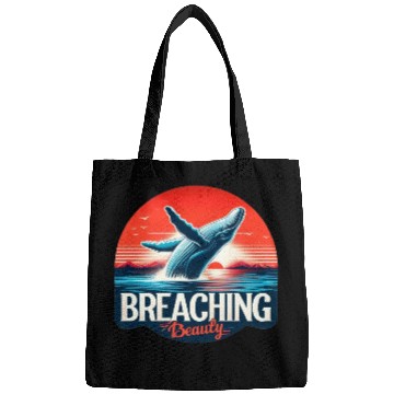 Discover Retro Whale Breaching Ocean Bags