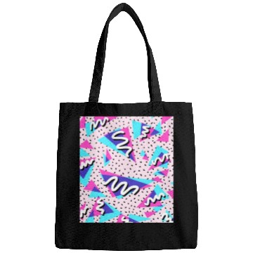 Discover 80's water cup vibes, 80's style pattern Bags