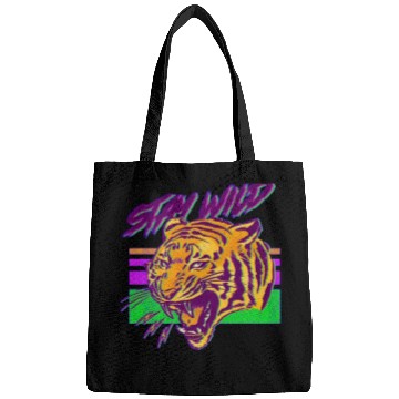 Discover Stay wild, 80's tiger Bags