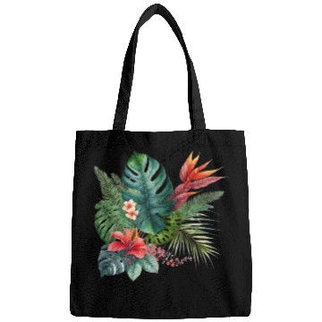 Discover Watercolor Tropical Leaves Clipart, Tropical Leaf Bags