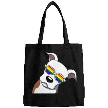 Discover LGBTQ CUTE PIT BULL PRIDE DESIGN Bags