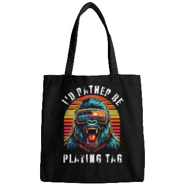 Discover I'd Rather Be Playing Tag Ape Monkey Tag Primate Bags