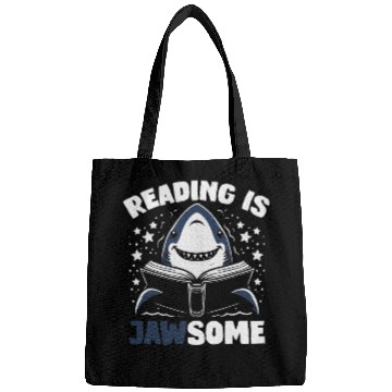 Discover Reading Is Jawsome Shark Reader Book Lover Bags