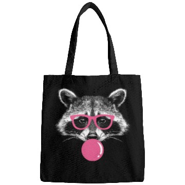 Discover Raccoon Blows Bubblegum - Cute Bubblegum Raccoon Bags