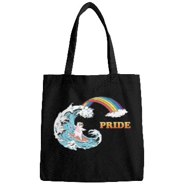 Discover Cat Surfing with Trans LGBT Colors in the Bags
