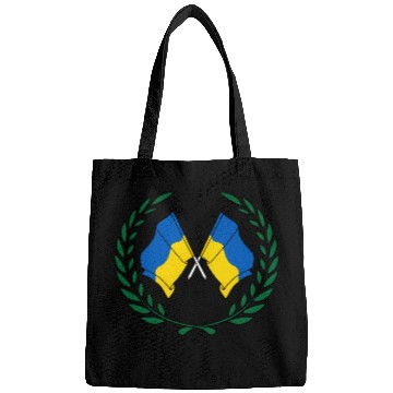 Discover Flags Ukraine in laurel wreath Bags