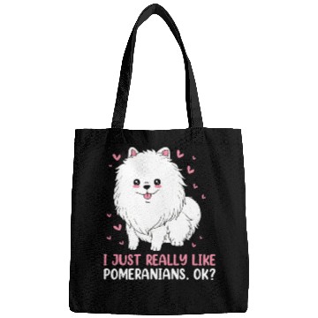 Discover I Just Really Like Dogs Cute Pomeranian Bags