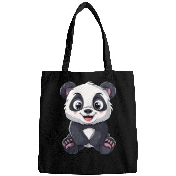 Discover Adorable Panda Cub Portrait Bags