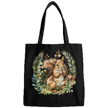Discover Squirrel Clipart - Woodland Creatures Art, Cute Bags