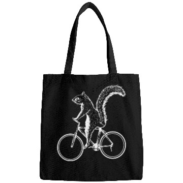 Discover Squirrel On A Bicycle Funny Chipmunks Animal Lover Bags