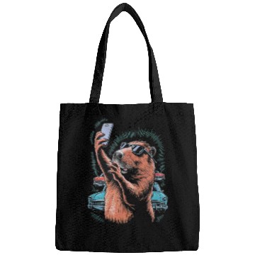Discover Capybara Selfie Classic Funny Weird Bags