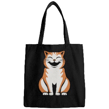Discover Happy Orange Tabby Vector 3 Colors Bags