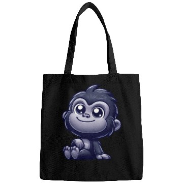 Discover Cute monkey chimpanzee gorilla peaceful happy Bags