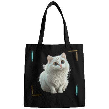 Discover Cute White Cat Bags