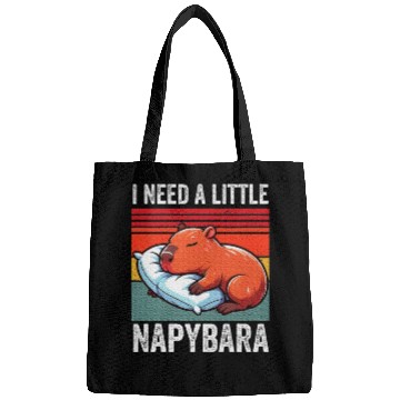 Discover Napybara Cute Capybara Sleeping Nap Lover Bags