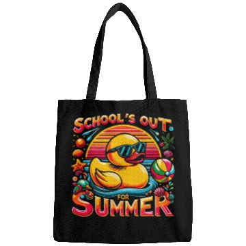 Discover Schools Out For Summer Teacher Yellow Duck Bags