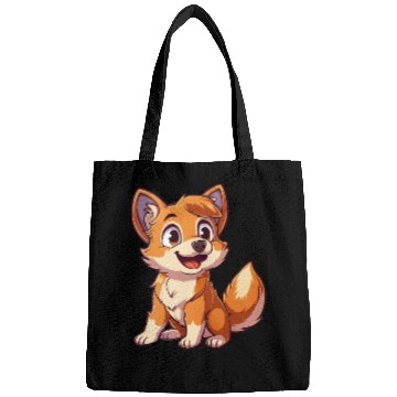 Discover Adorable Smiling Fox Cub Enthusiast Bags
