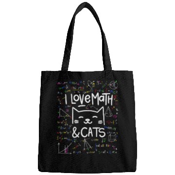 Discover Cat Lover, Math, I Love Math And Cats, Math Lover Bags